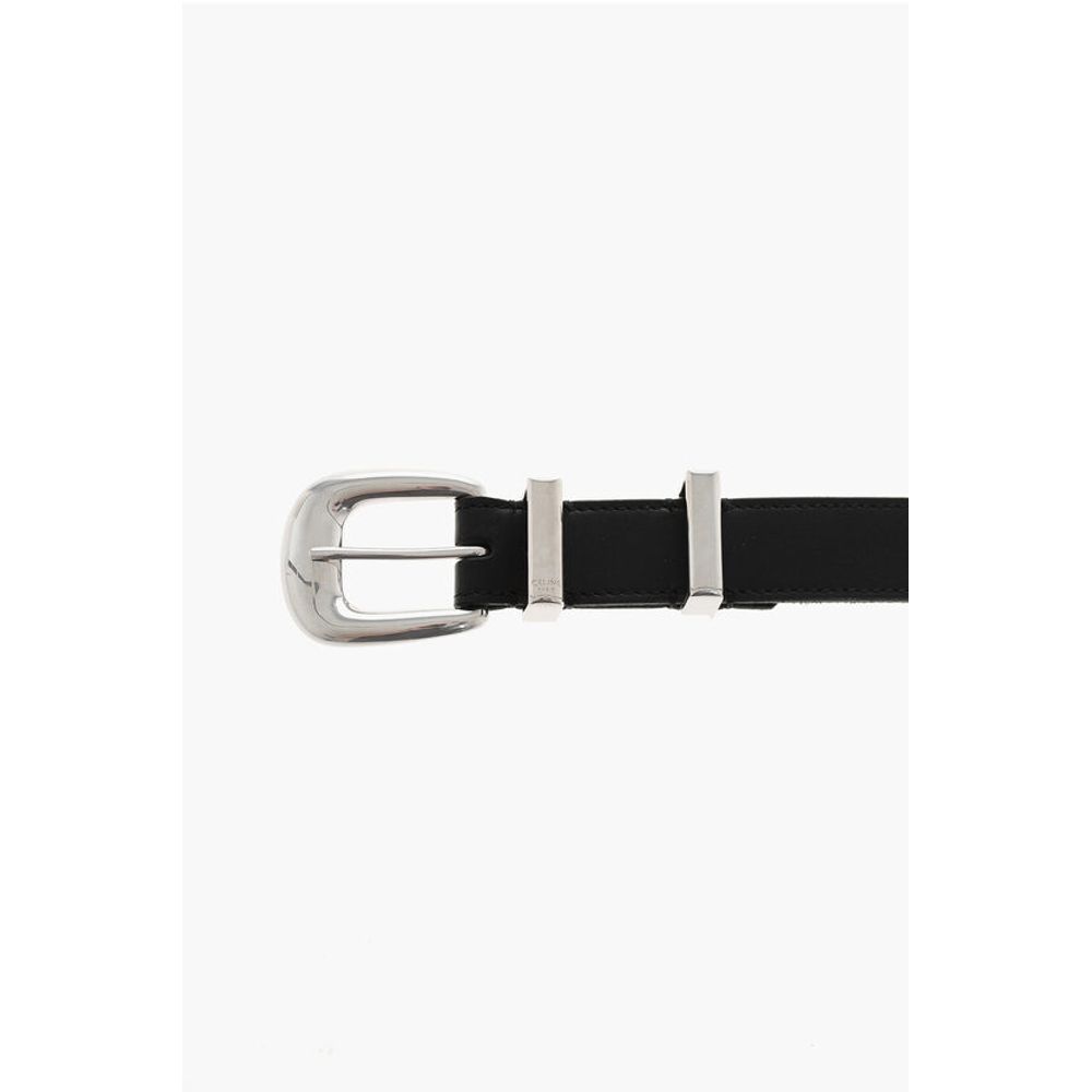Celine Leather Belt with Brass Buckle 25mm - Image 2