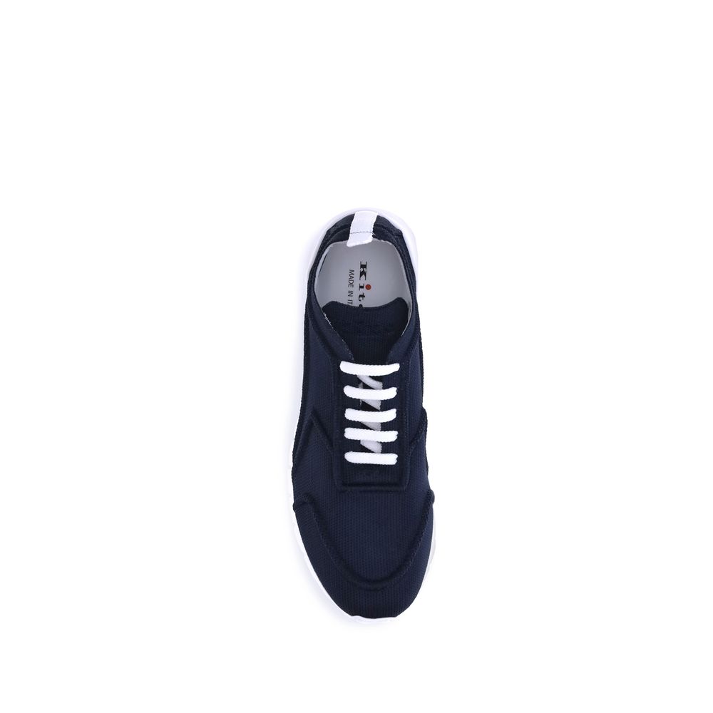 Kiton Black Cotton Athletic Sneakers - Image 4