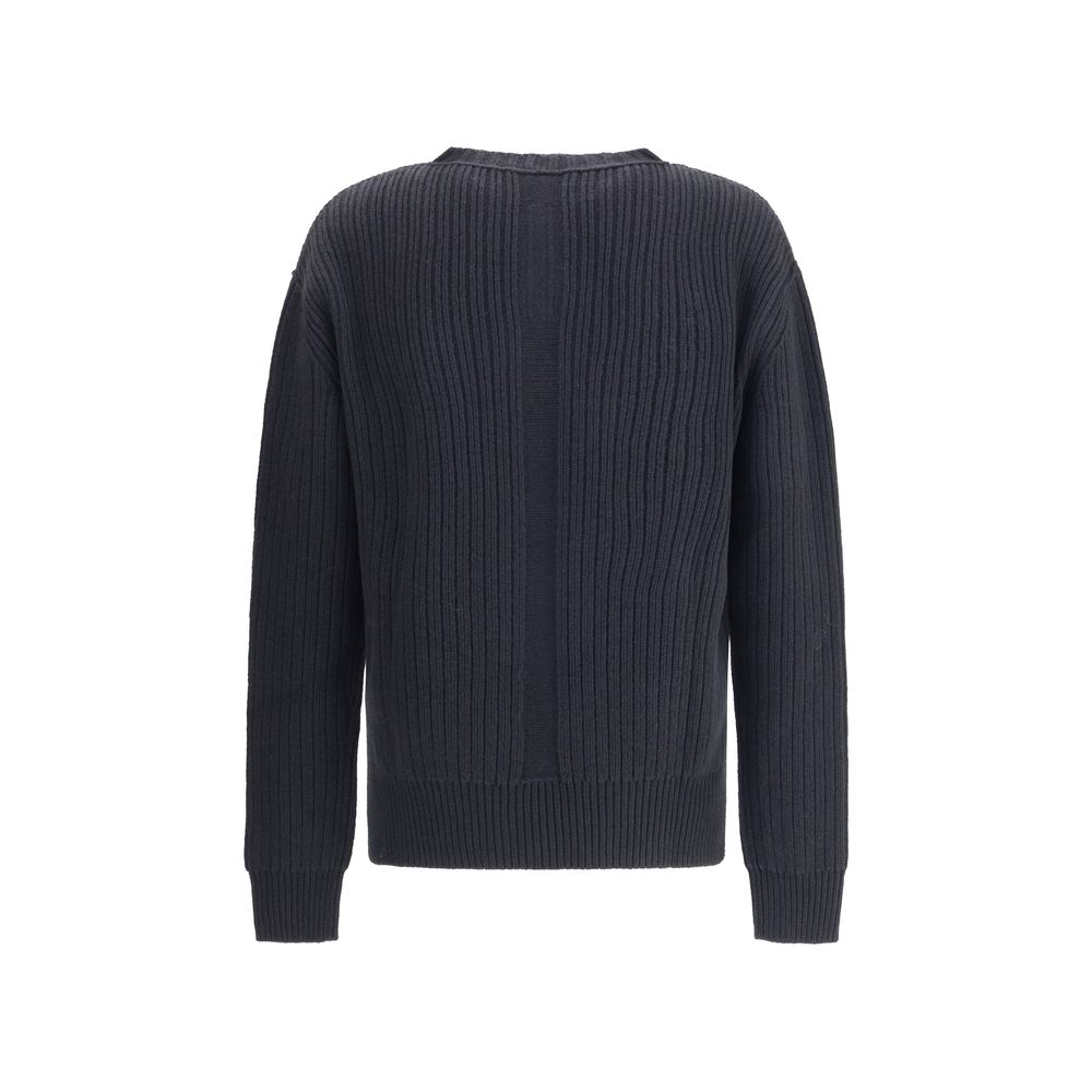 Rick Owens Black Fleece Wool Sweatshirt - Image 2