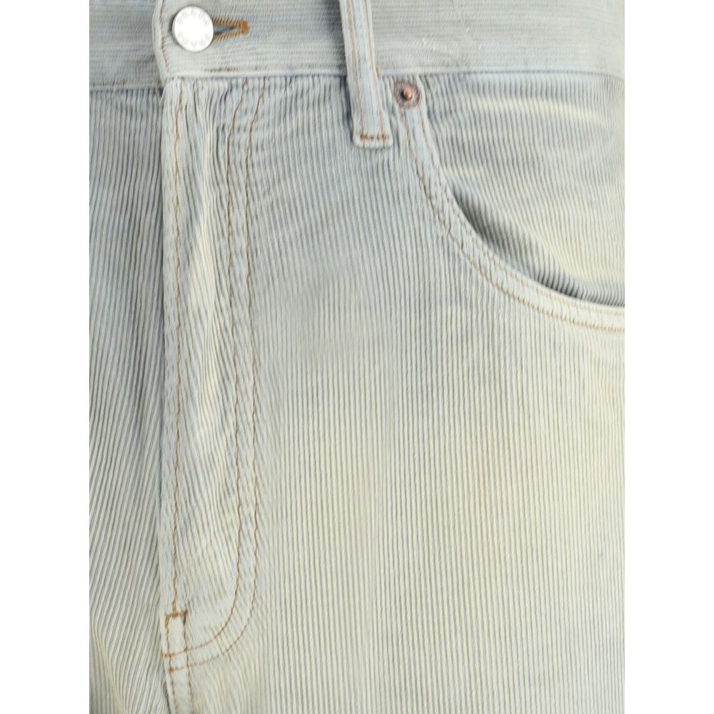 Prada Light Blue Cotton Casual Pants - Image 3