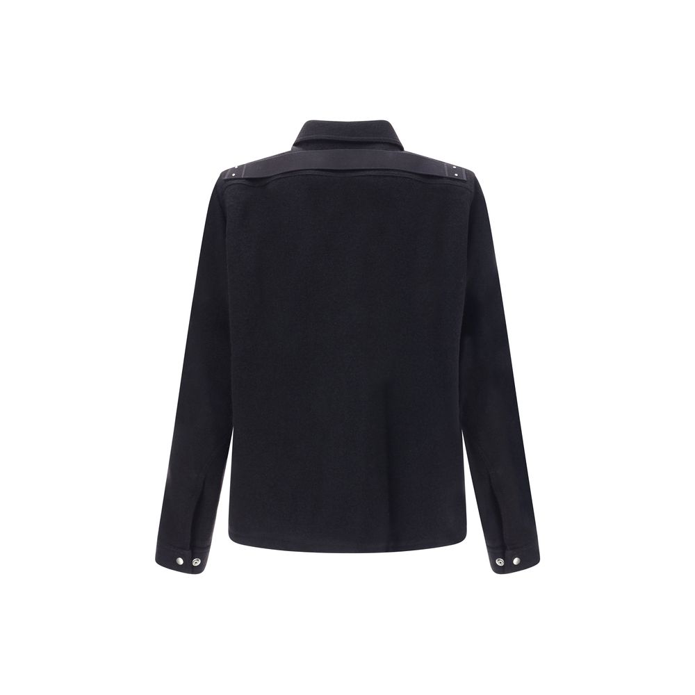 Rick Owens Black Fleece Wool Coat - Image 2
