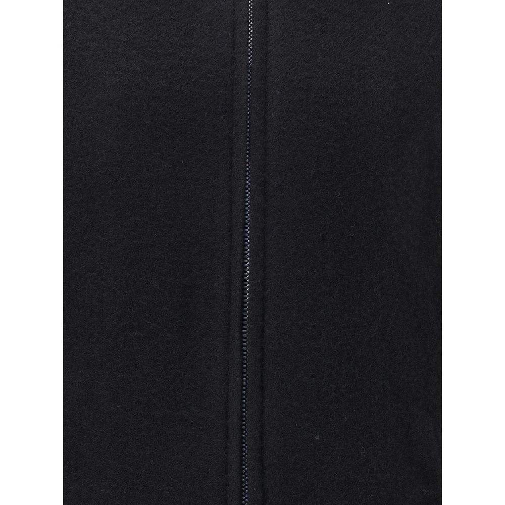 Rick Owens Black Fleece Wool Coat - Image 3