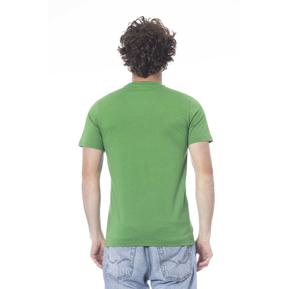 Cavalli Class Green Cotton Men T-Shirt - Image 3