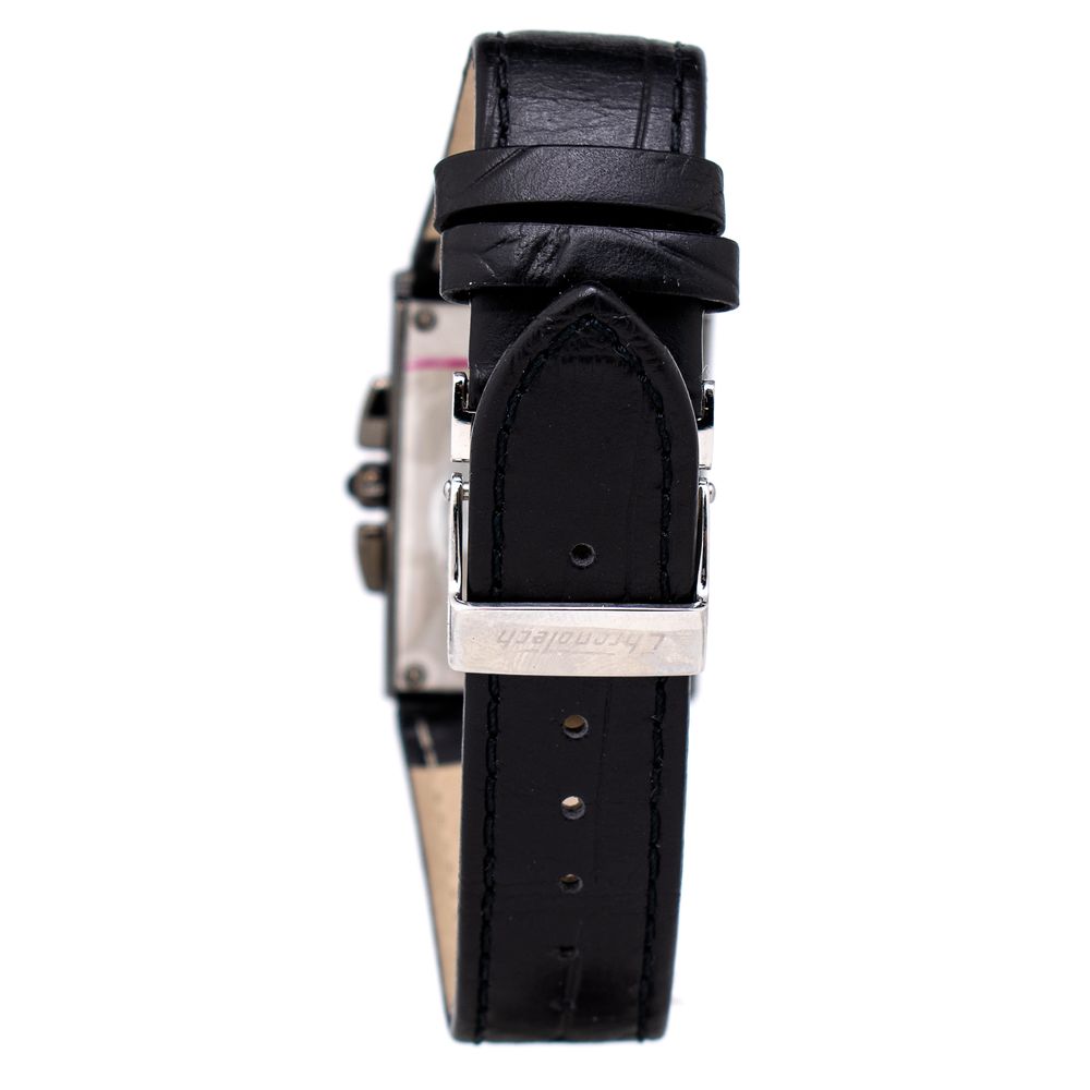 Chronotech Black Leather Dress Watch - Image 2
