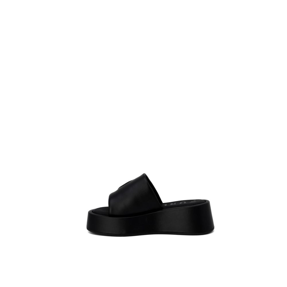 Furla Black Leather Slipper - Image 3