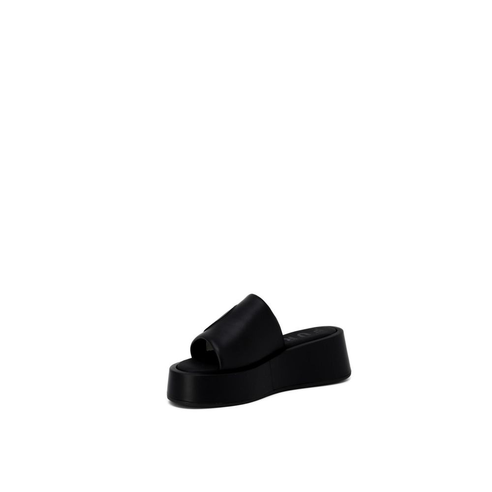 Furla Black Leather Slipper - Image 4