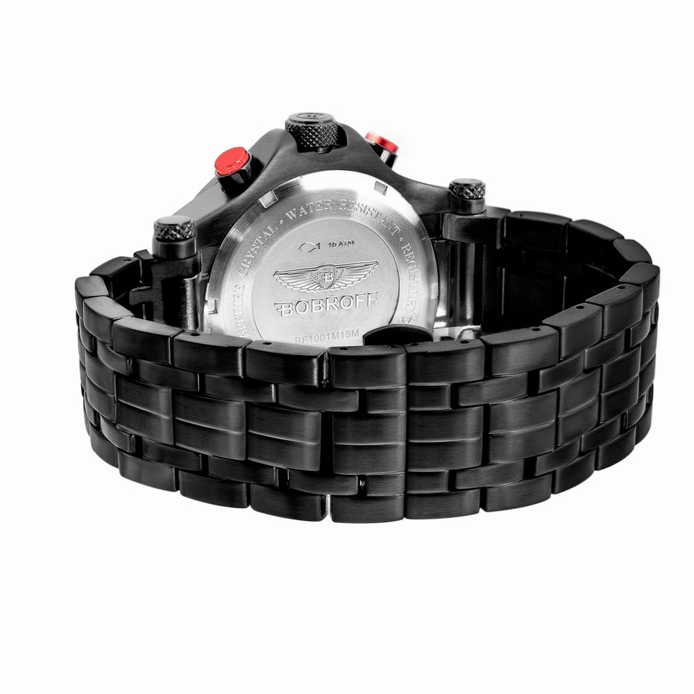 Bobroff Black Stainless Steel Dress Watch - Image 2