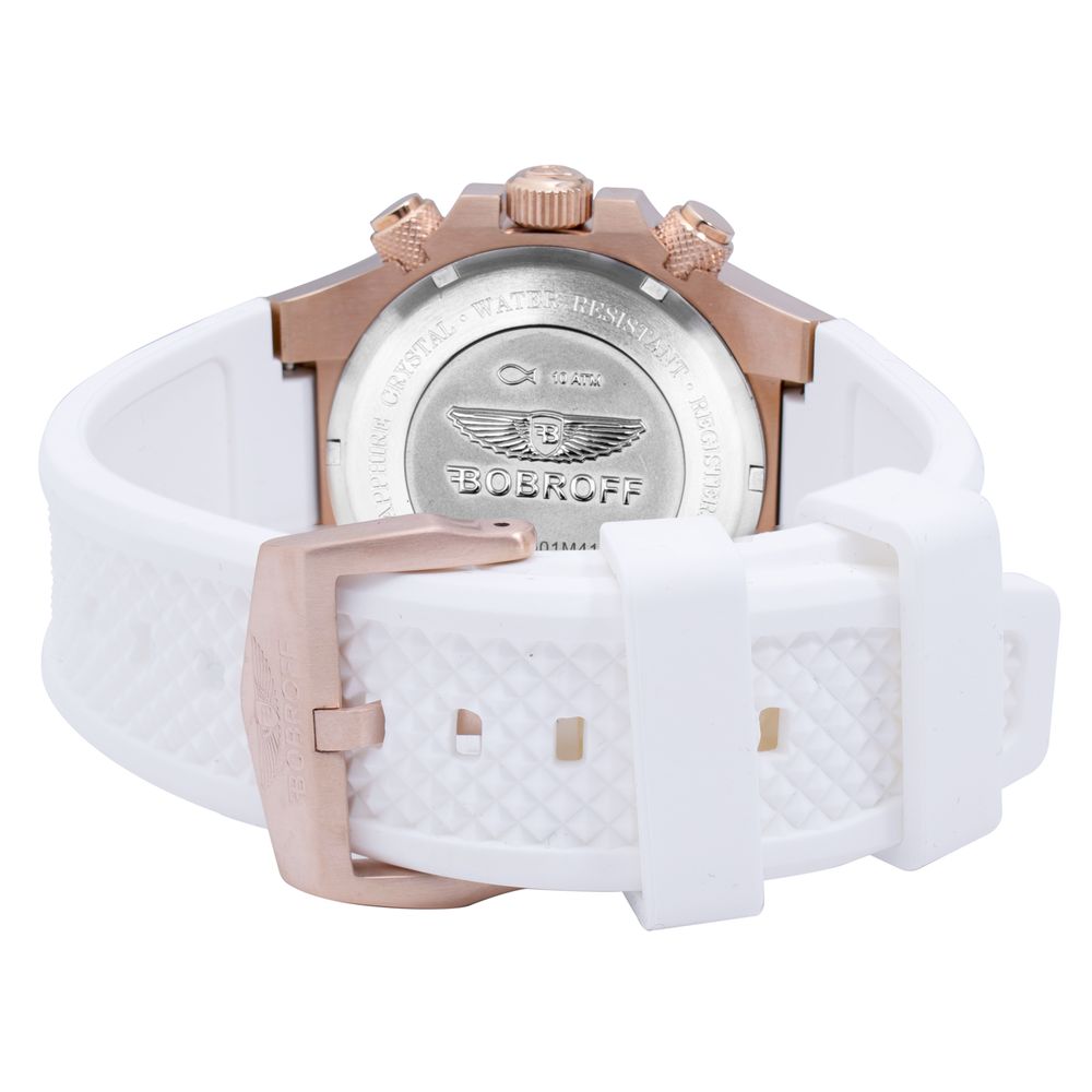 Bobroff White Rubber Bracelet Watch - Image 2
