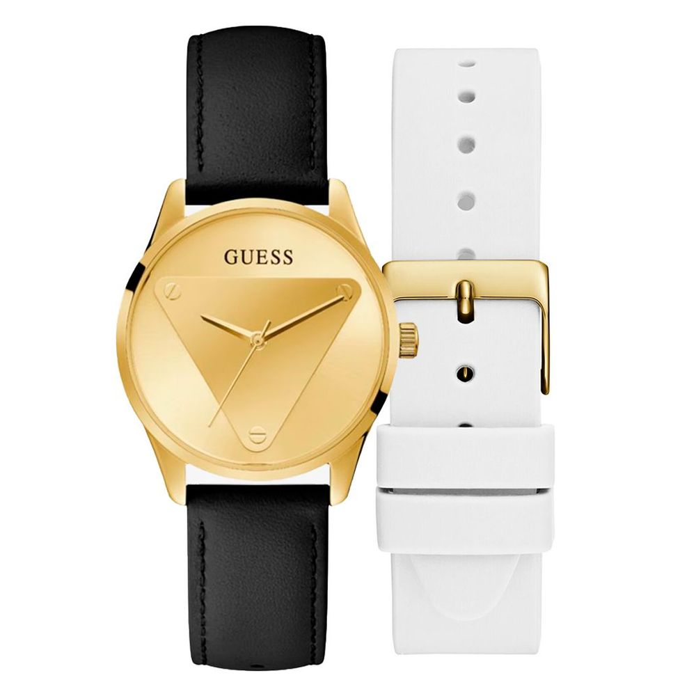 Guess Black Leather Watch - Image 2