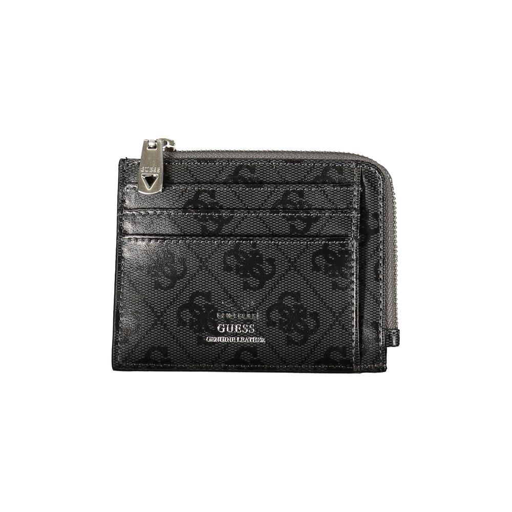 Guess Jeans Sleek Black Leather Wallet with Contrasting Accents - Image 2