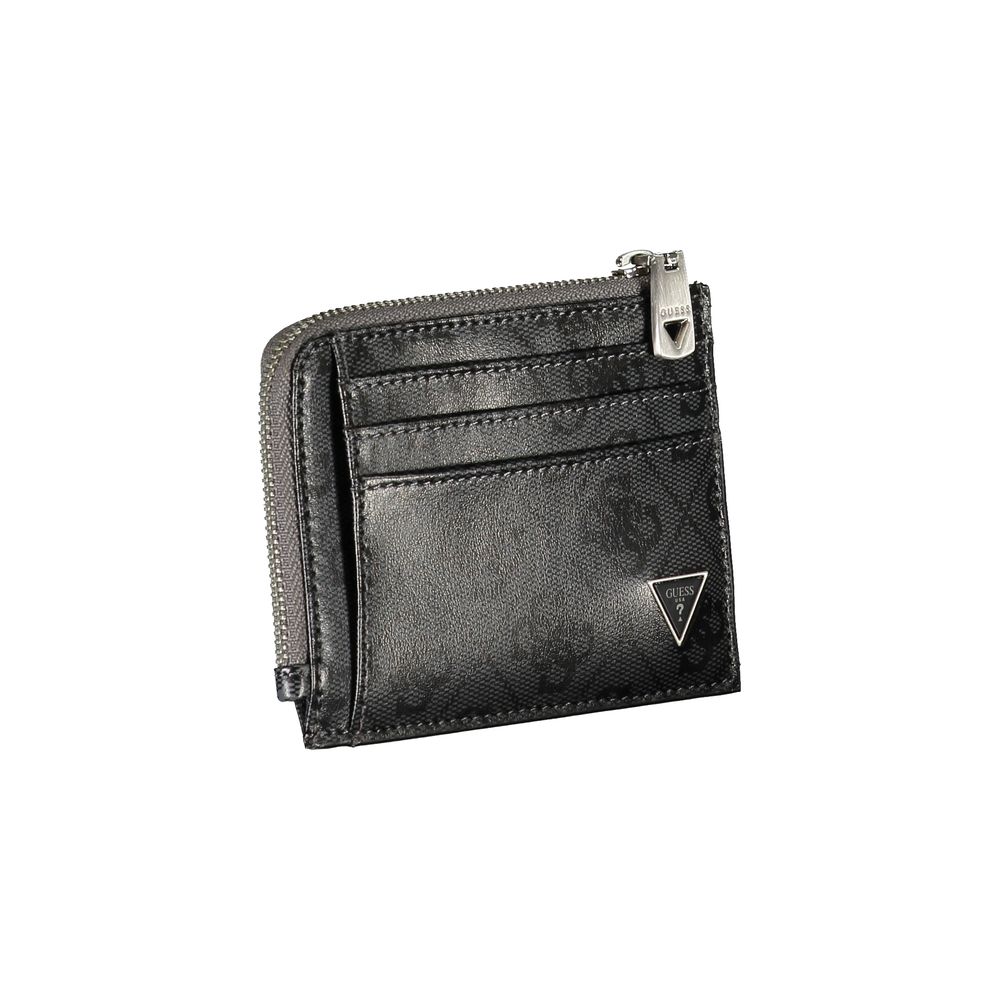 Guess Jeans Sleek Black Leather Wallet with Contrasting Accents - Image 3