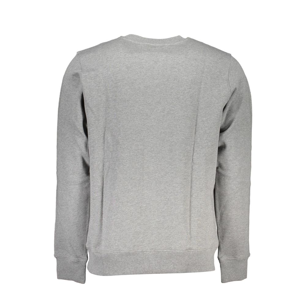 Calvin Klein Classic Gray Crew Neck Sweatshirt with Logo - Image 2