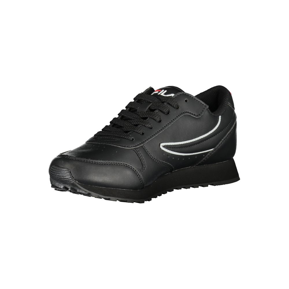 Fila Sleek Black Lace-Up Sport Sneakers - Image 3