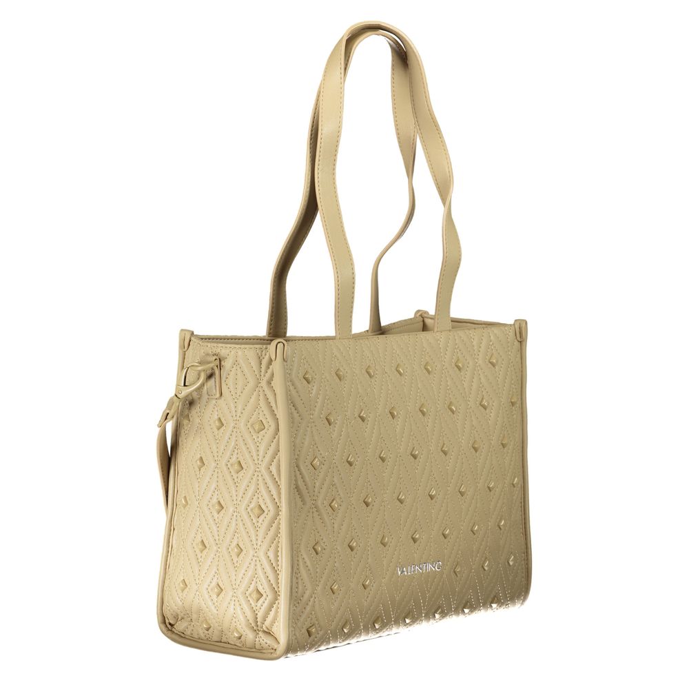 Mario Valentino Beige Polyurethane Women's Handbag - Image 3