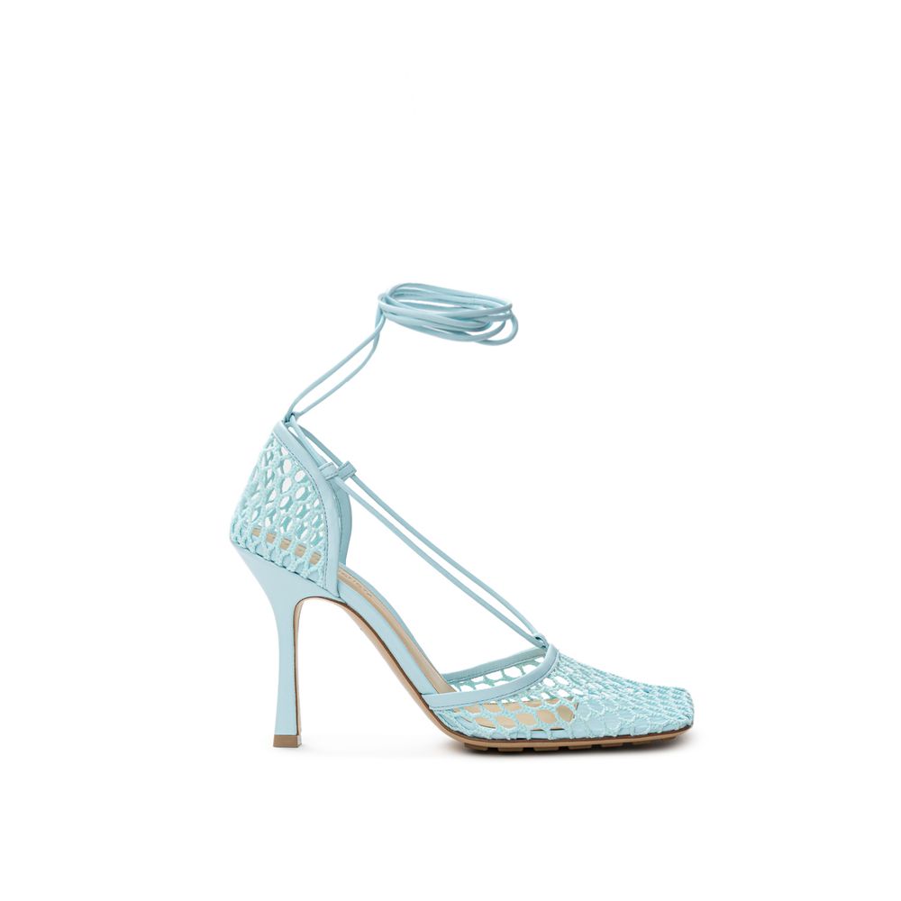 Bottega Veneta Blue Fabric And Leather Sandal