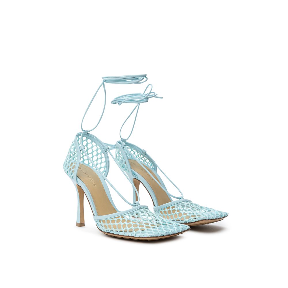 Bottega Veneta Blue Fabric And Leather Sandal - Image 2