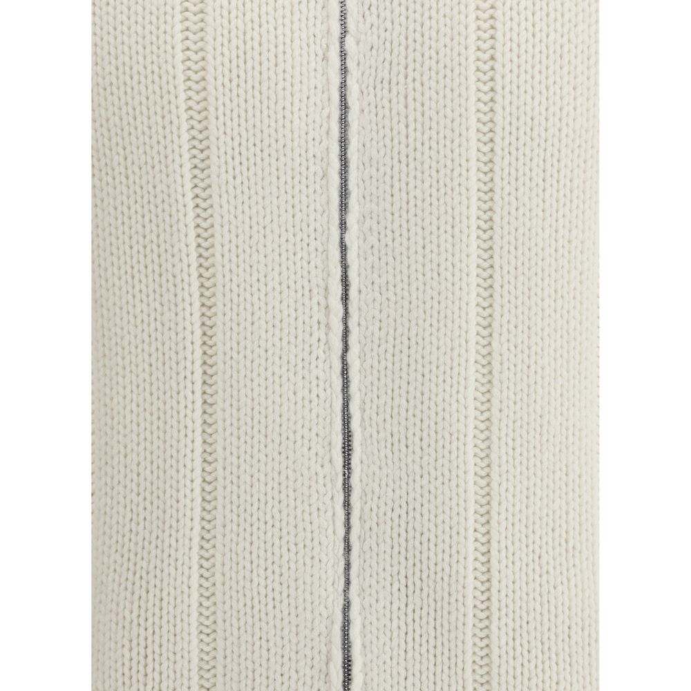 Brunello Cucinelli White Cashmere Coat - Image 3