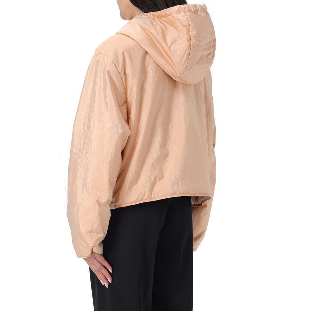 Jil Sander Blend Silk Zip-Up Hooded Jacket - Image 3