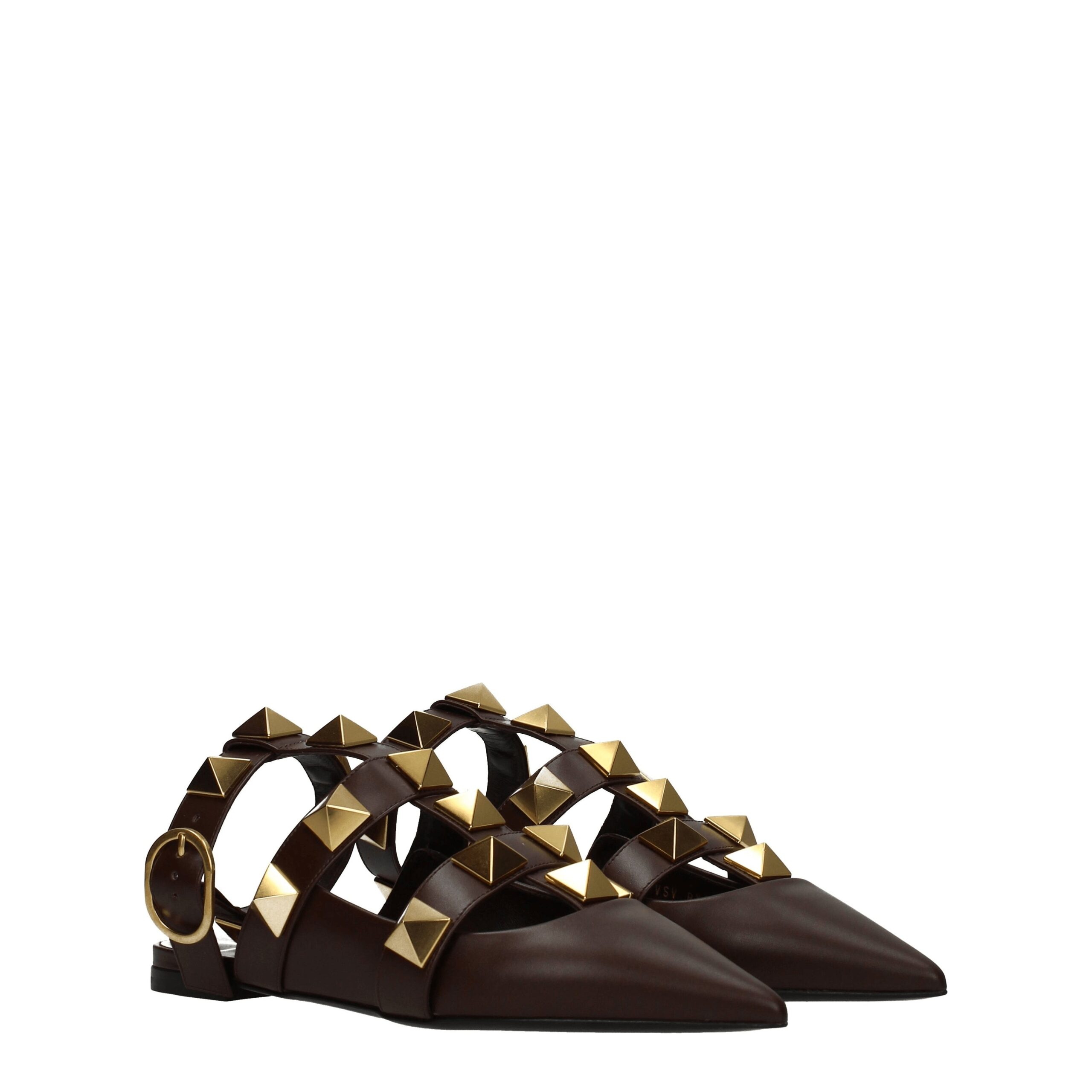 Valentino Garavani Brown Leather Sandals - Image 2