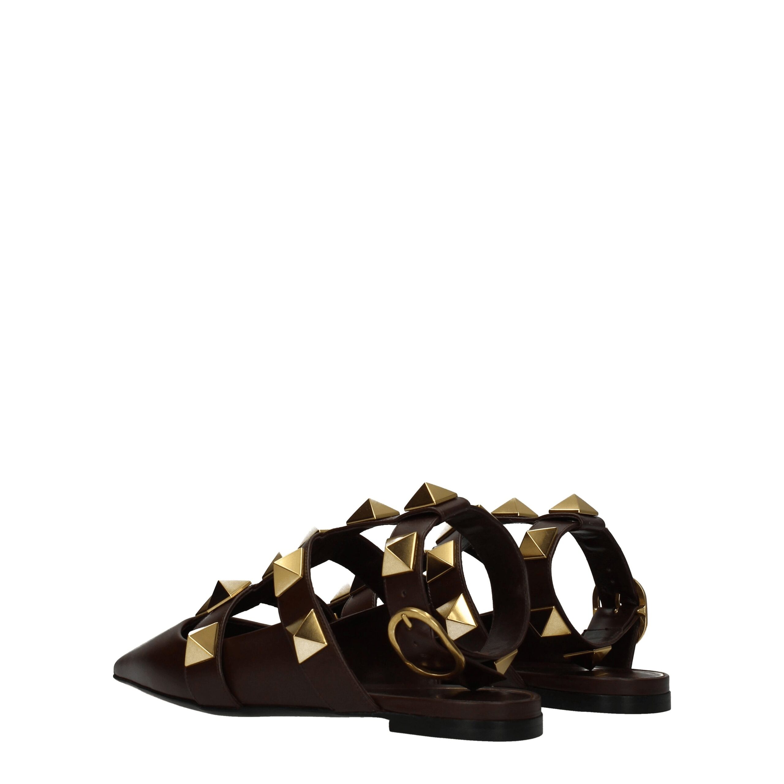 Valentino Garavani Brown Leather Sandals - Image 4