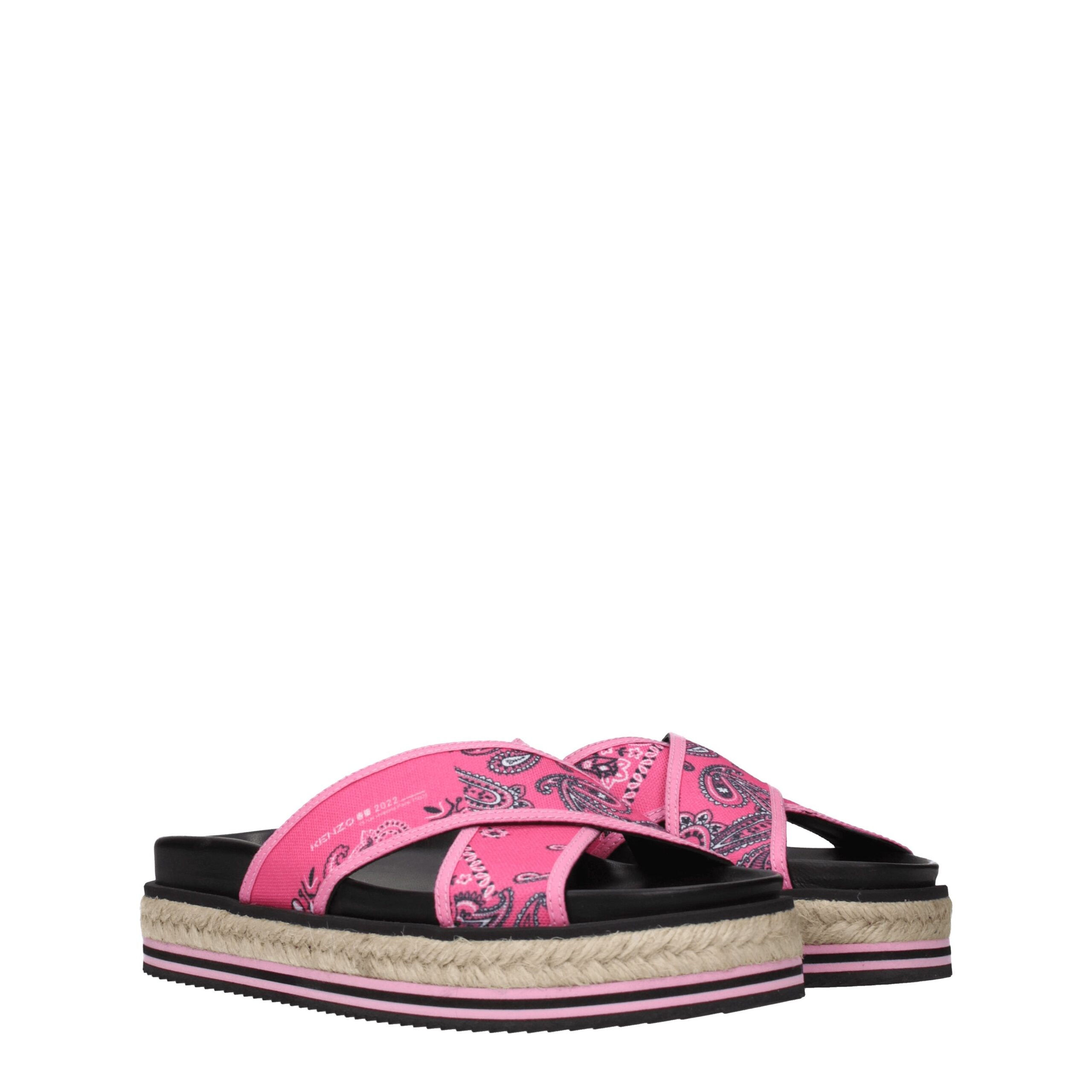 Kenzo Pink Fabric Slippers - Image 2
