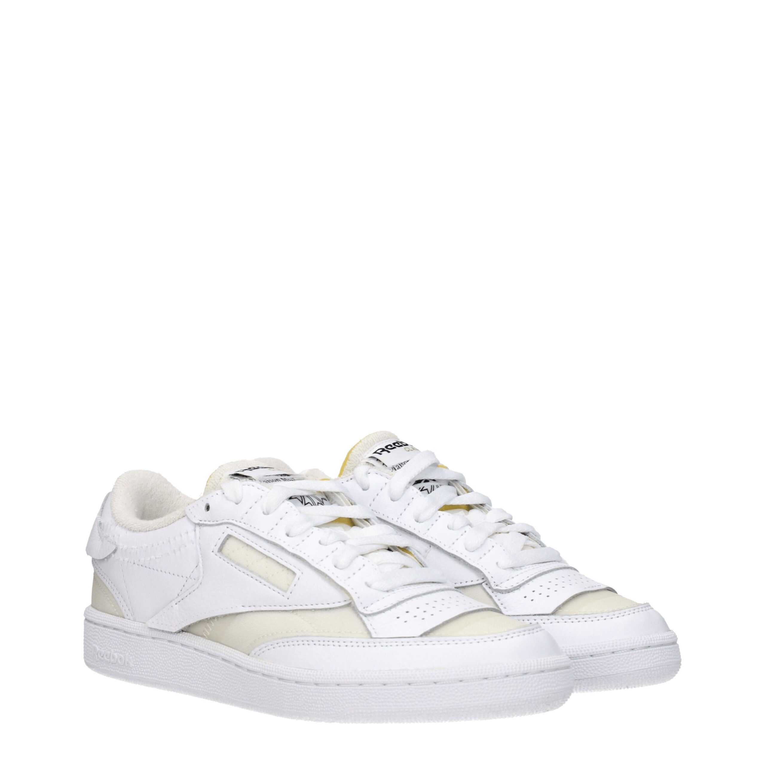 Maison Margiela White Fabric Low Top Sneakers - Image 2