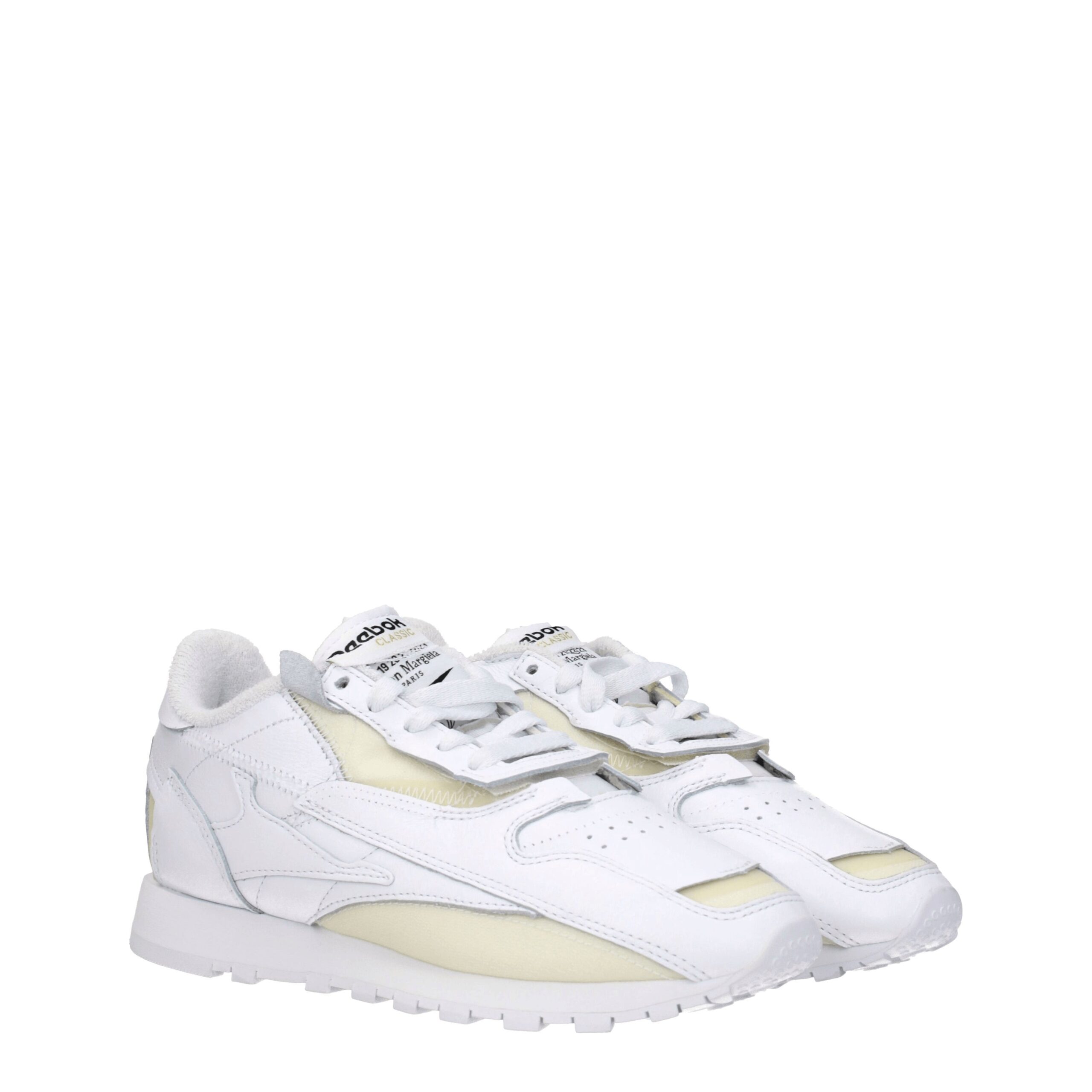 Maison Margiela White Leather Athletic Sneakers - Image 2
