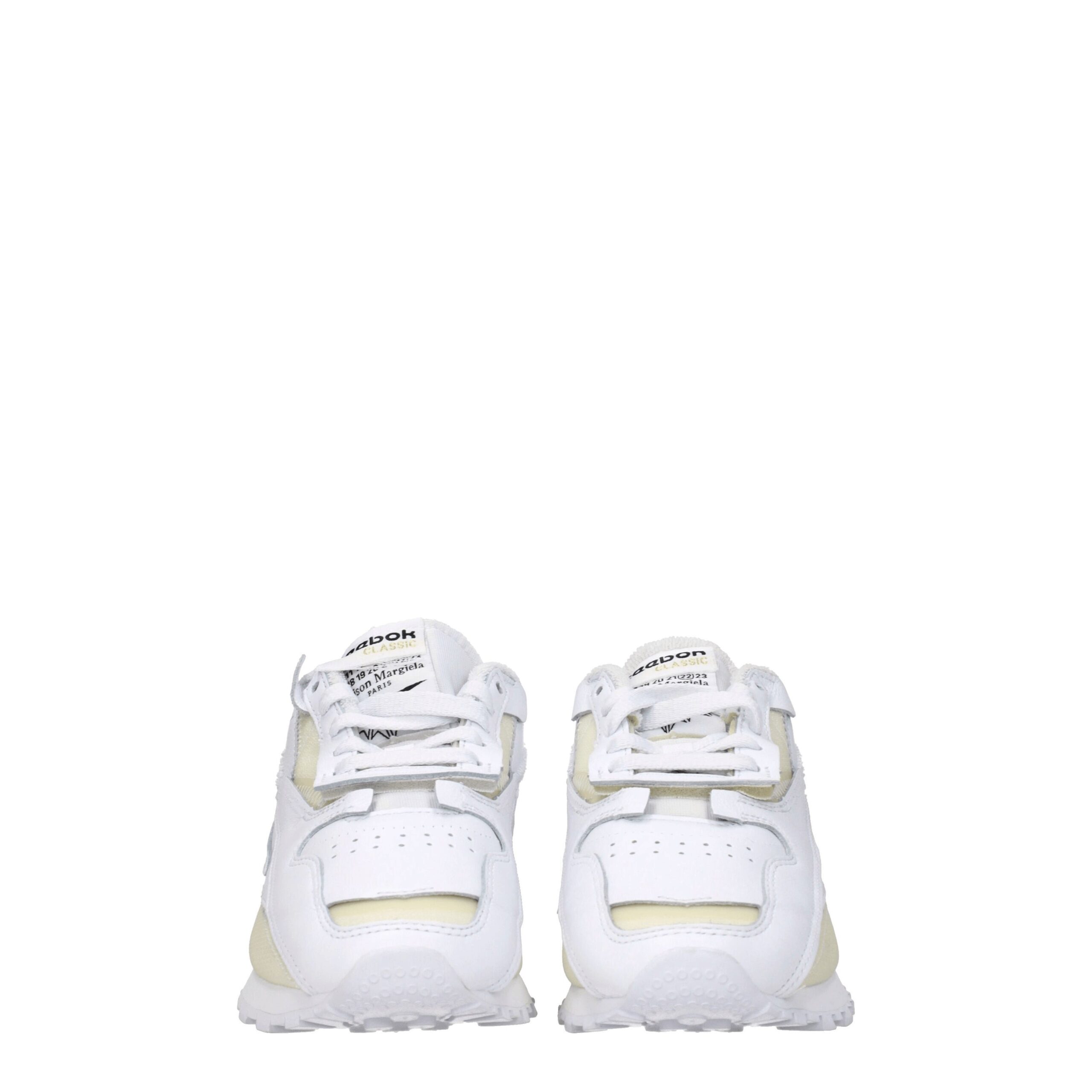 Maison Margiela White Leather Athletic Sneakers - Image 3
