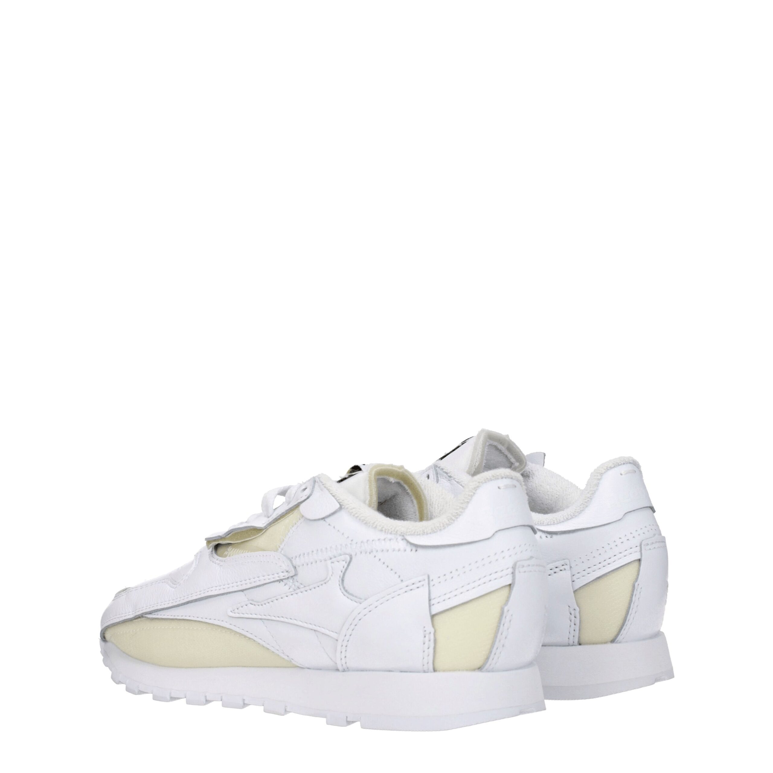 Maison Margiela White Leather Athletic Sneakers - Image 4