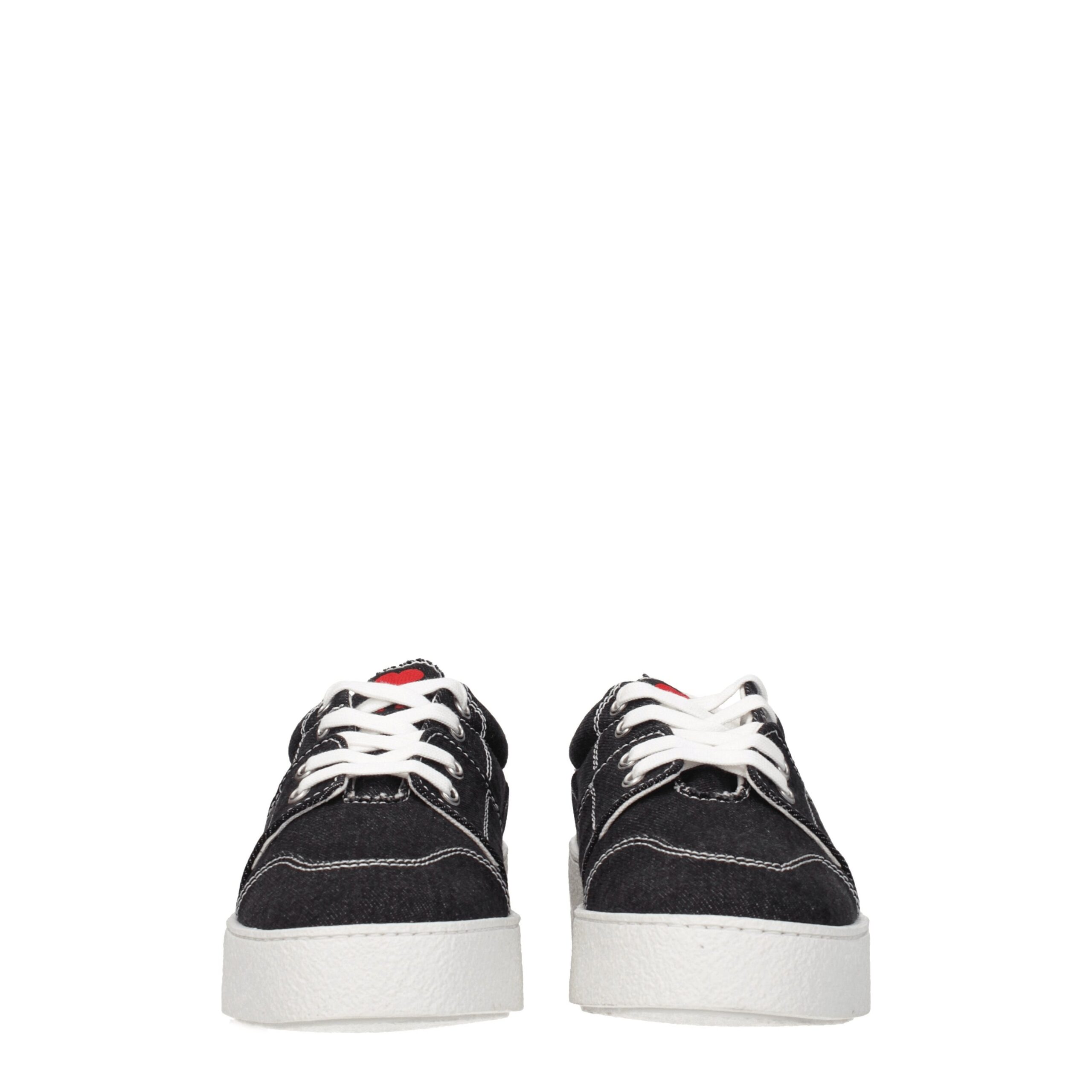 Ami Paris Black Fabric Low Top Sneakers - Image 3