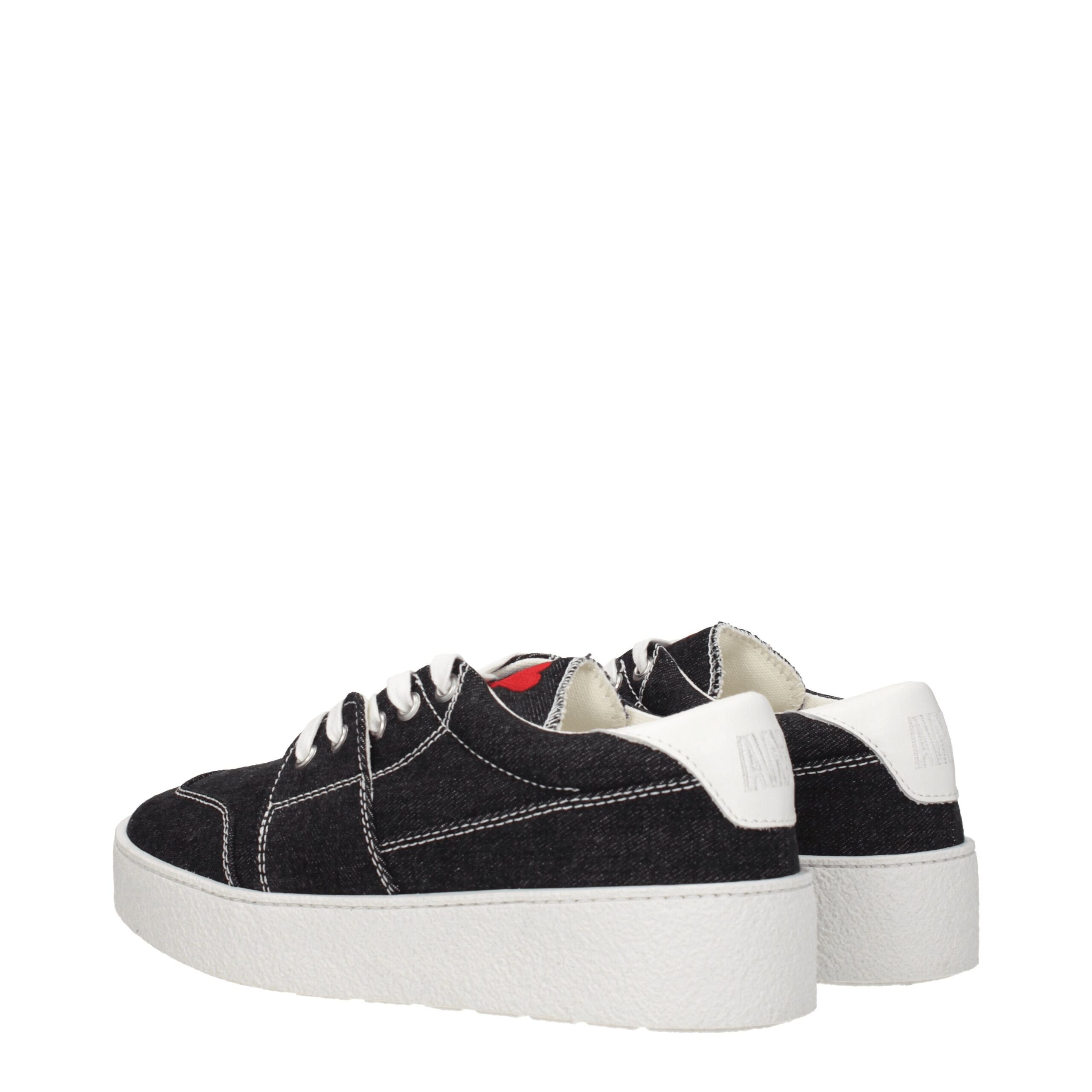 Ami Paris Black Fabric Low Top Sneakers - Image 4