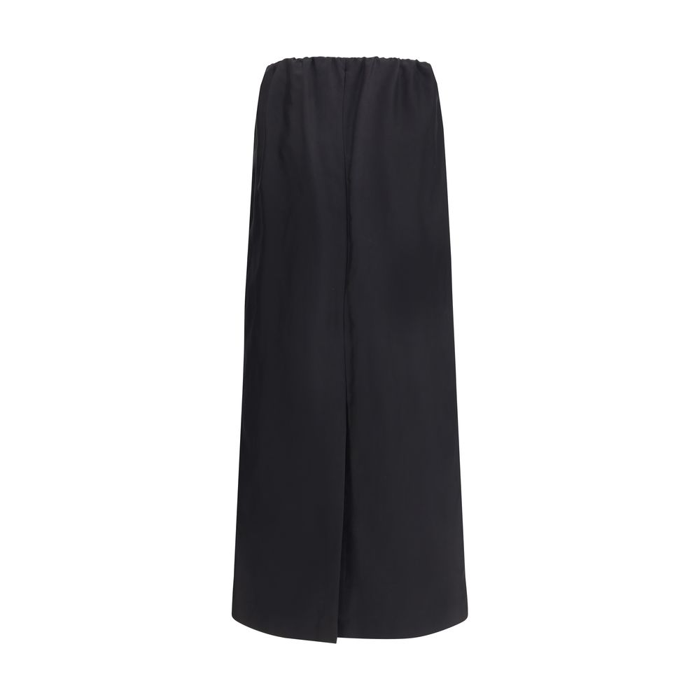 The Row Black Cotton Midi Skirt - Image 2