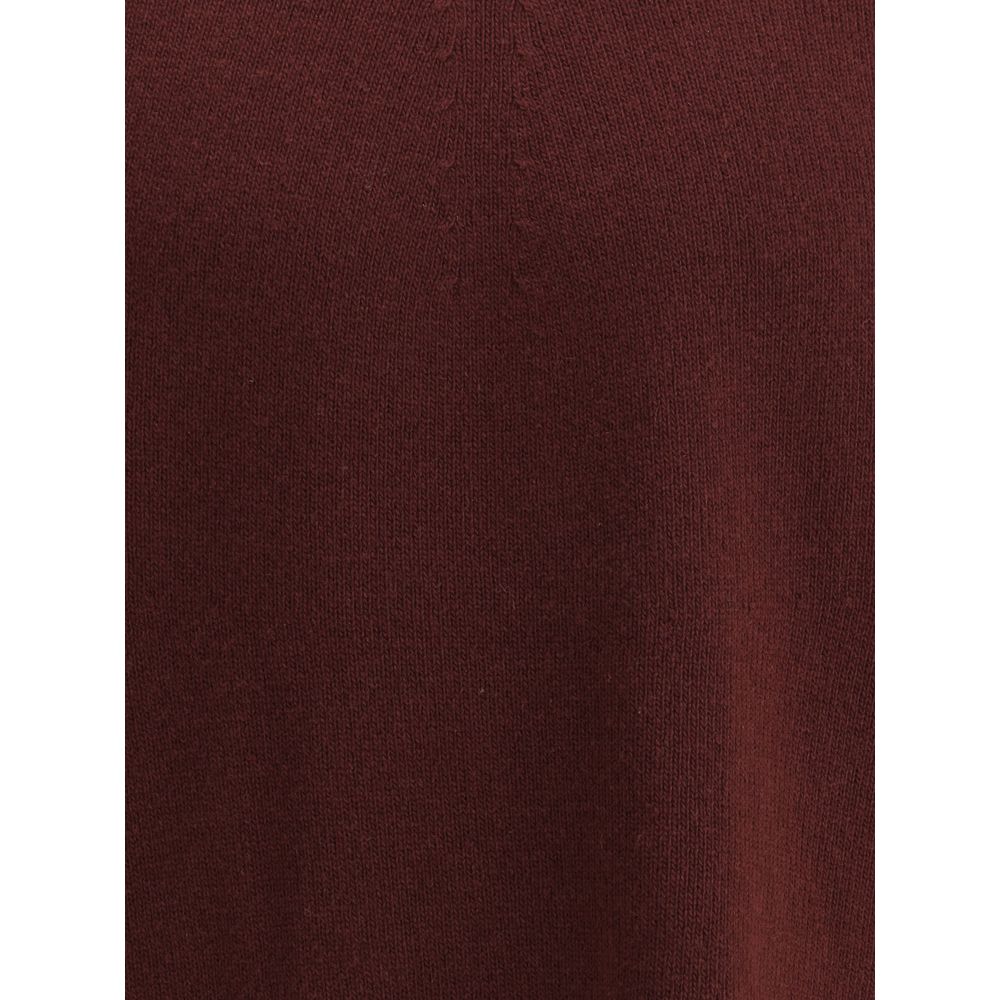Jil Sander Bordeaux Fleece Wool Sweatshirt - Image 3