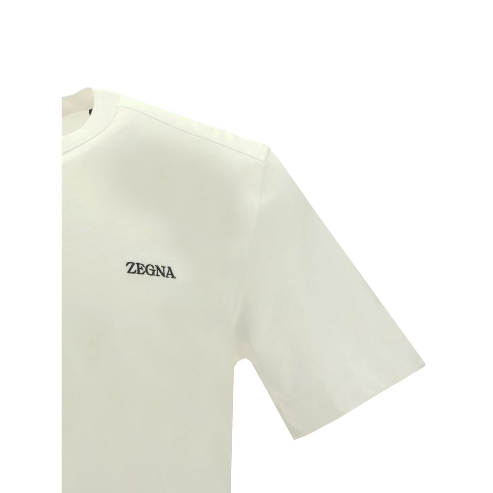 ZEGNA White Cotton T-Shirt - Image 3