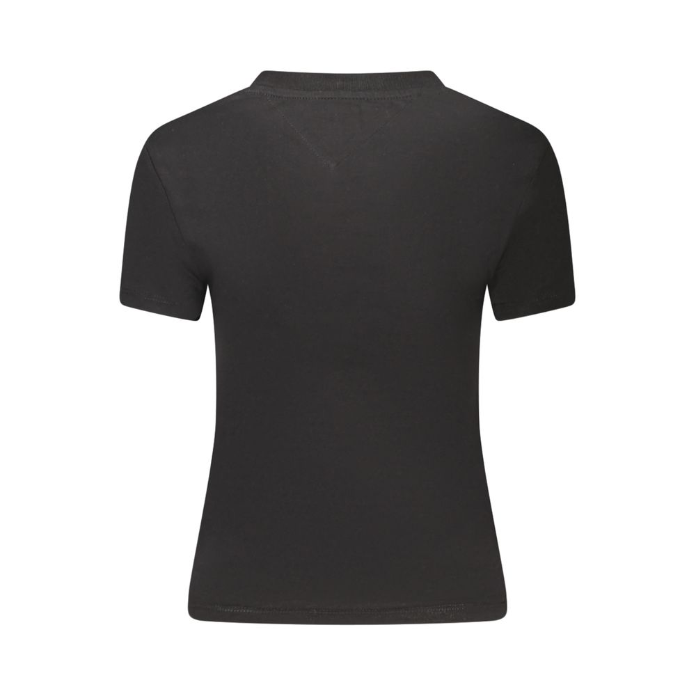 Tommy Hilfiger Black Cotton Women T-Shirt - Image 2