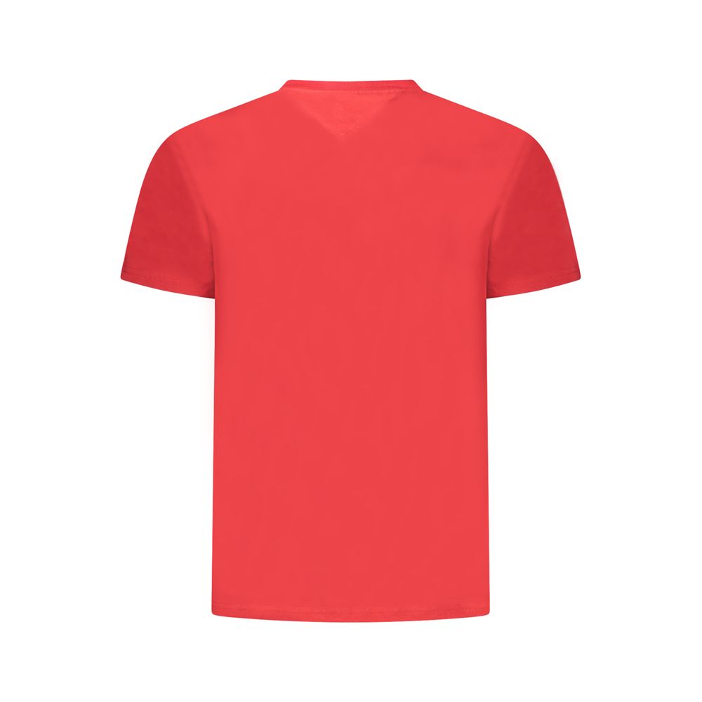 Tommy Hilfiger Red Cotton Men's T-Shirt - Image 2