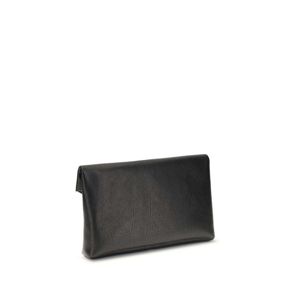 Saint Laurent Black Calf Leather Bos Taurus Clutch Bag - Image 3