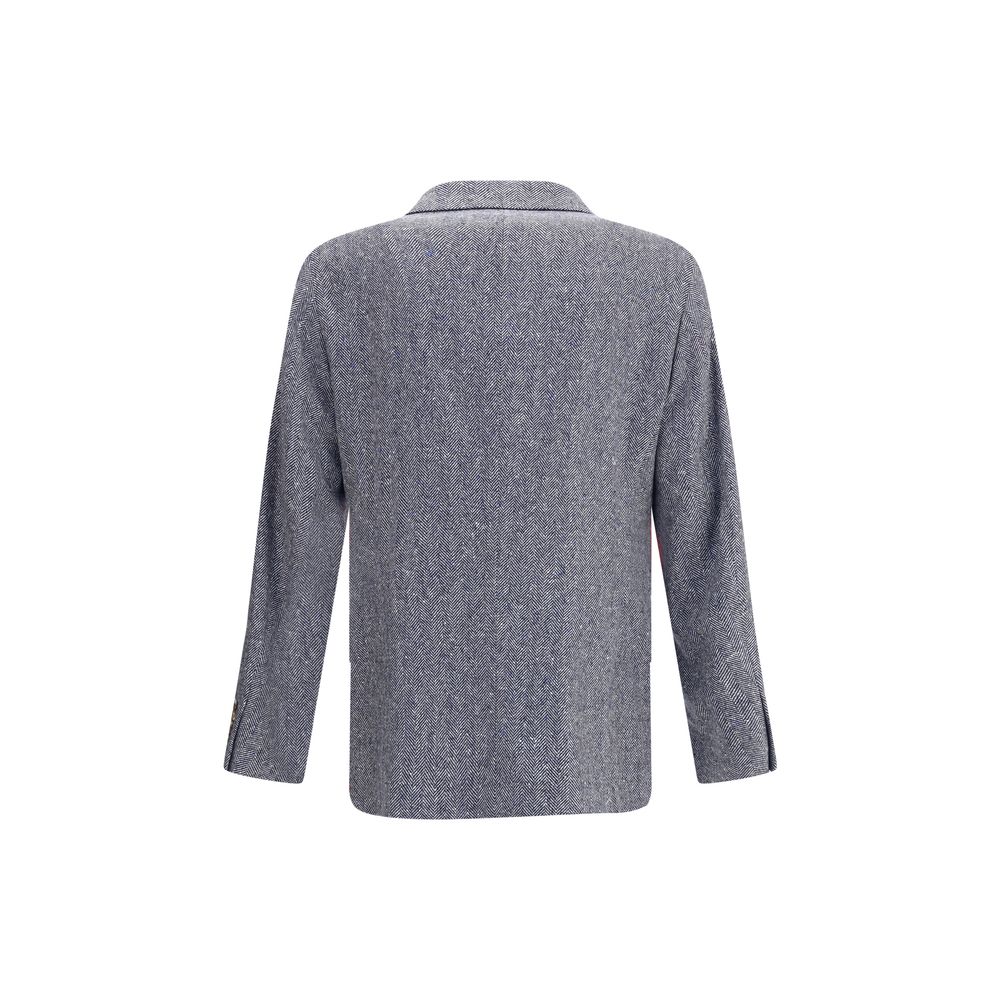 Brunello Cucinelli Blue Wool Blazer - Image 2