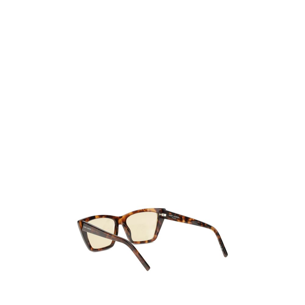 Saint Laurent Beige Acetate Sunglasses - Image 3