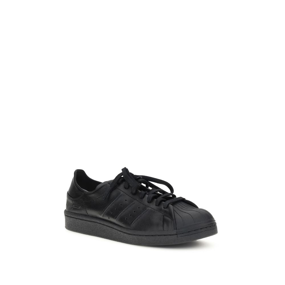 Y-3 Black Calf Leather Bos Taurus Sneakers - Image 2