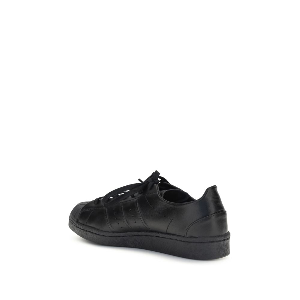 Y-3 Black Calf Leather Bos Taurus Sneakers - Image 3