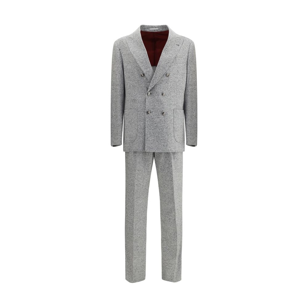 Brunello Cucinelli Gray Wool Two-Piece Suit