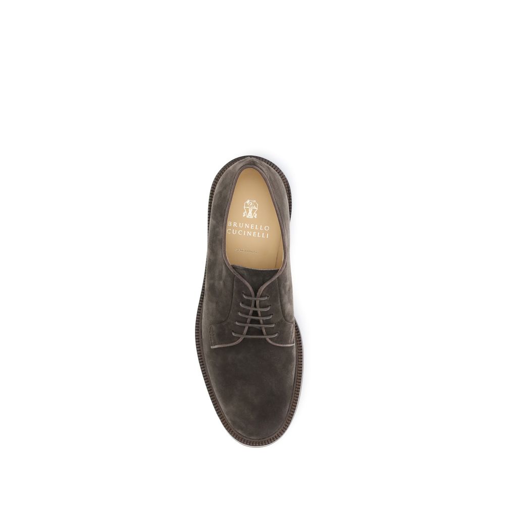 Brunello Cucinelli Brown Calf Leather Bos Taurus Oxfords And Derbies - Image 4