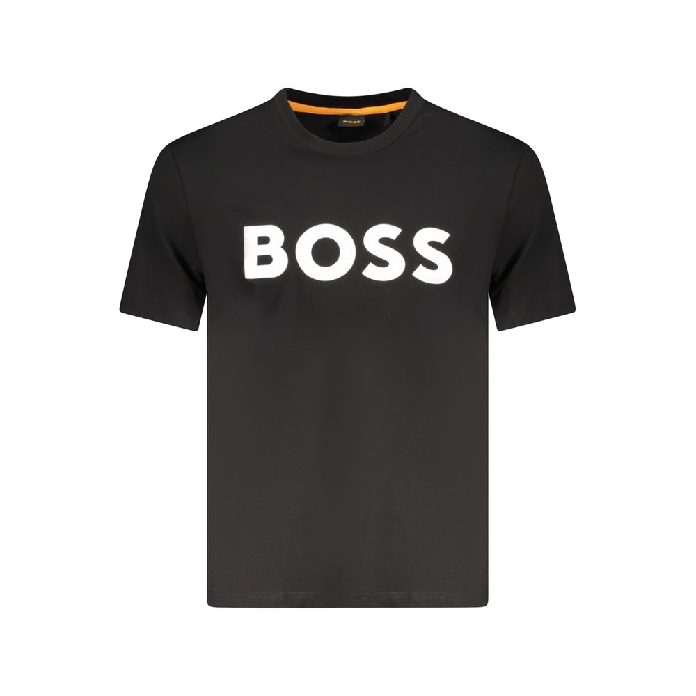 Hugo Boss Black Cotton Men T-Shirt