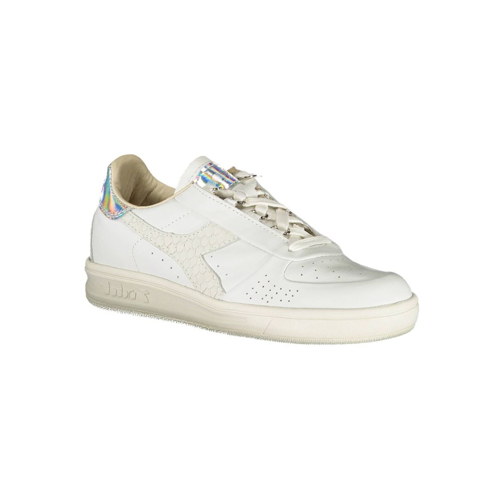 Diadora White Leather Women Sneaker - Image 2