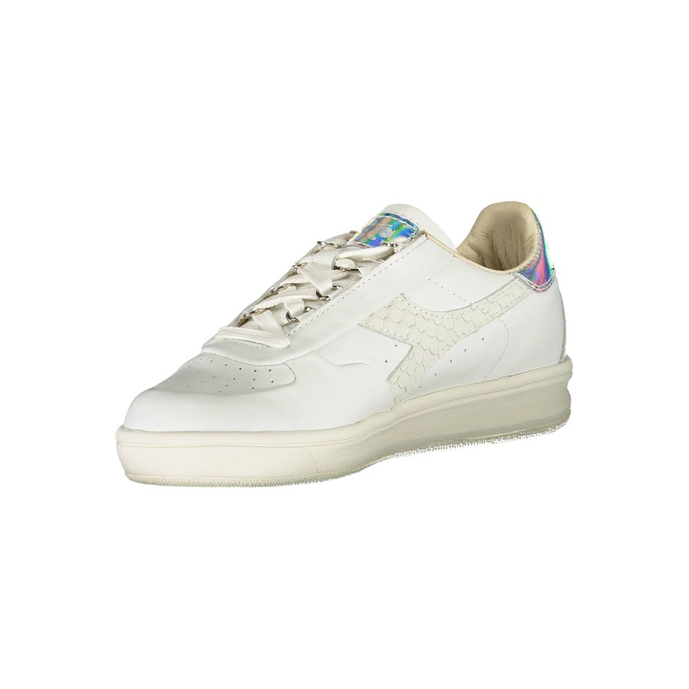 Diadora White Leather Women Sneaker - Image 3