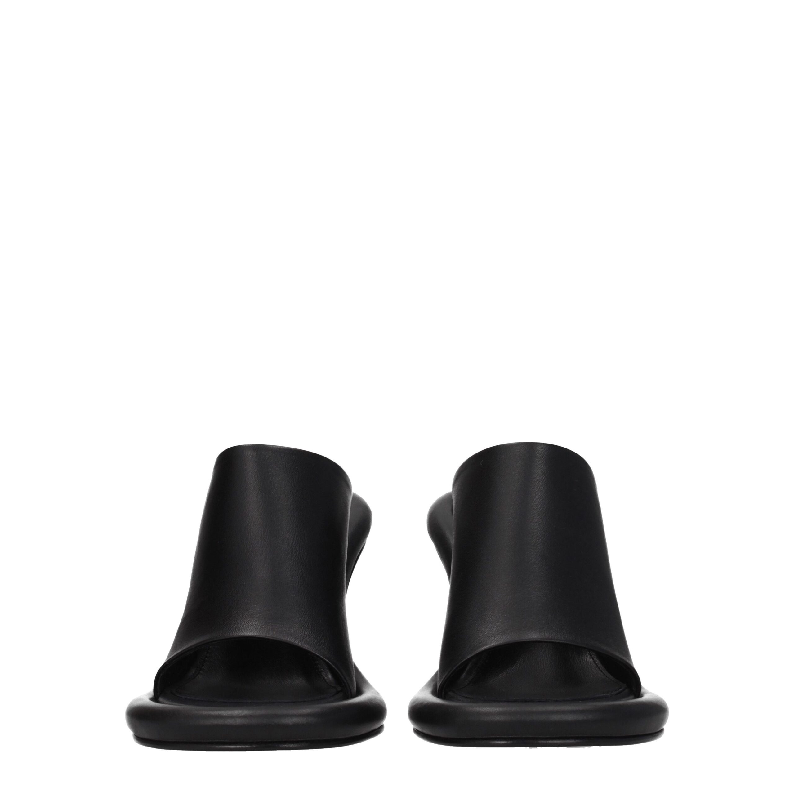 Jw Anderson Black Leather Stiletto Heels Sandals - Image 3