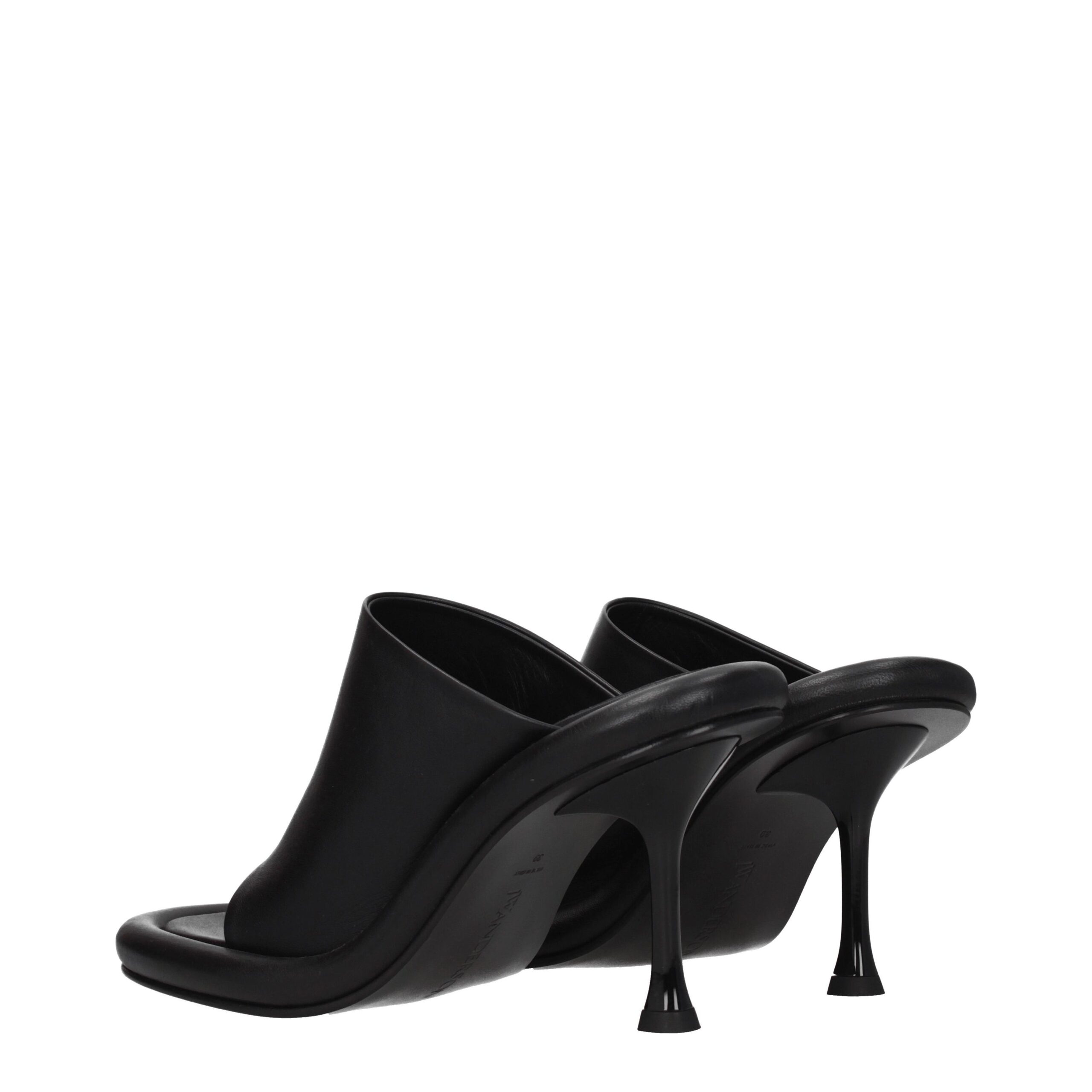 Jw Anderson Black Leather Stiletto Heels Sandals - Image 4