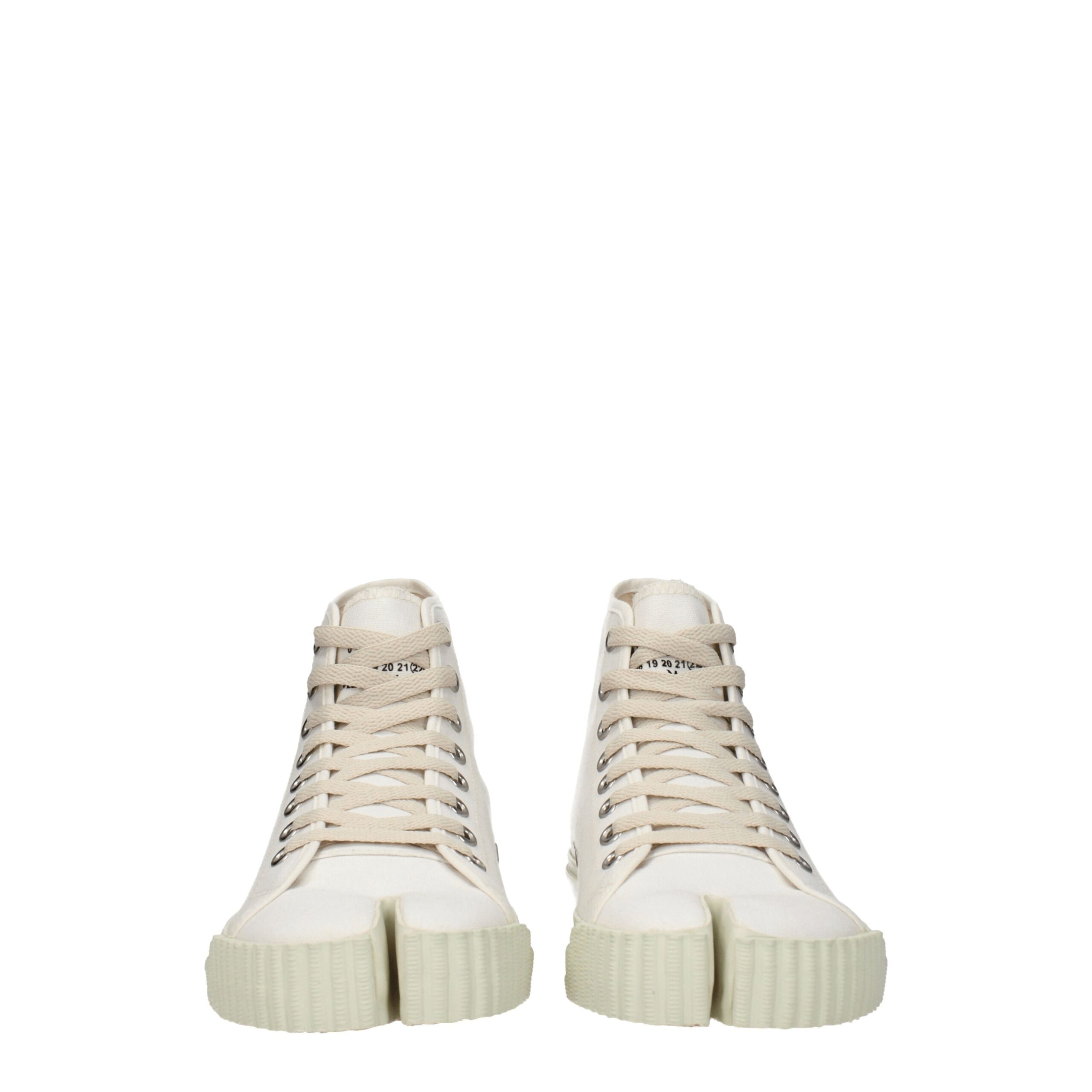 Maison Margiela White Fabric High Tops - Image 3