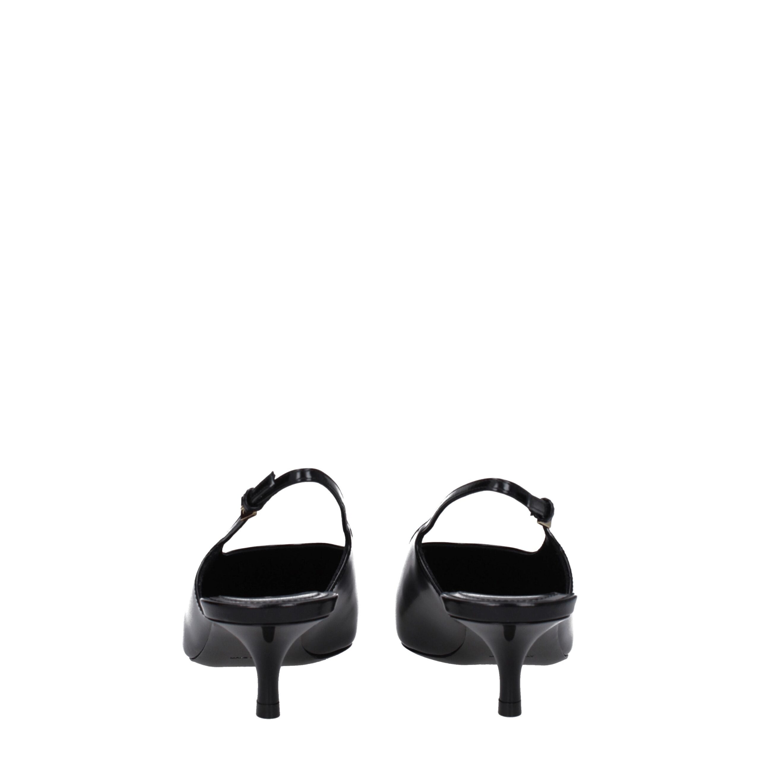 Givenchy Black Leather Mid Heel Pumps - Image 5